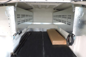 Dual Slide, Side Cabinets, fiberglass service bodies